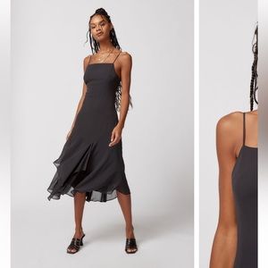 Urban outfitters | black midi dress | medium